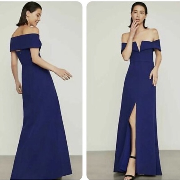 BCBGMaxAzria Dresses & Skirts - BCBGMAXAZRIA Amalie Off-The-Shoulder Stretch Crepe Gown